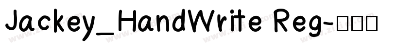 Jackey_HandWrite Reg字体转换